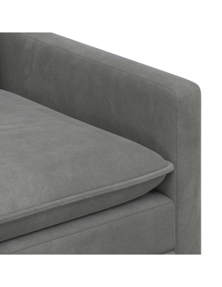 Set di divani 2 pcs Grigio Scuro Velluto