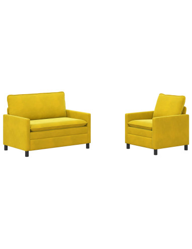 Set di divani 2 pcs Giallo Velluto