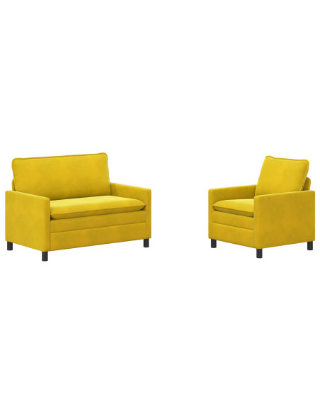 Set di divani 2 pcs Giallo Velluto