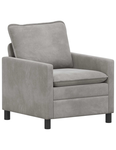 Set di divani 2 pcs Grigio Chiaro Velluto