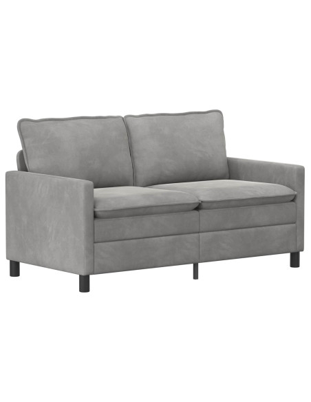 Set di divani 2 pcs Grigio Chiaro Velluto