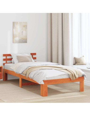 Struttura del letto Marrone cerato 90 x 190 cm Pino massello