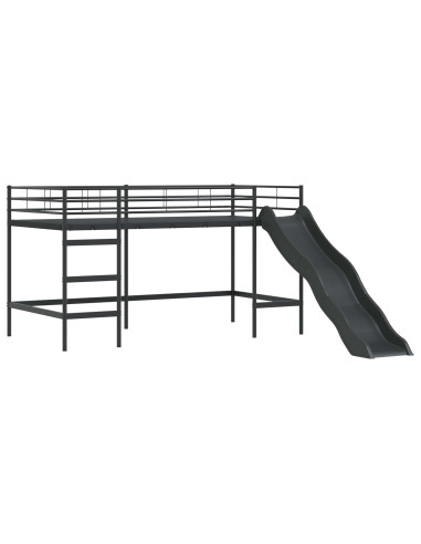 Struttura del letto loft per bambini Nero e Blu 90 x 200 cm