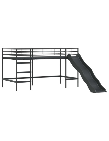 Struttura del letto loft per bambini Nero e Blu 90 x 200 cm