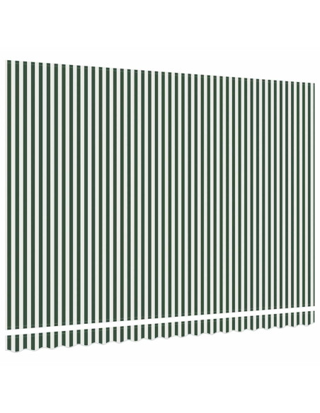 Telo di ricambio per tenda da sole Verde e Bianco 430 x 295 cm