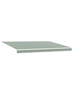 Telo di ricambio per tenda da sole Verde e Bianco 430 x 345 cm 2