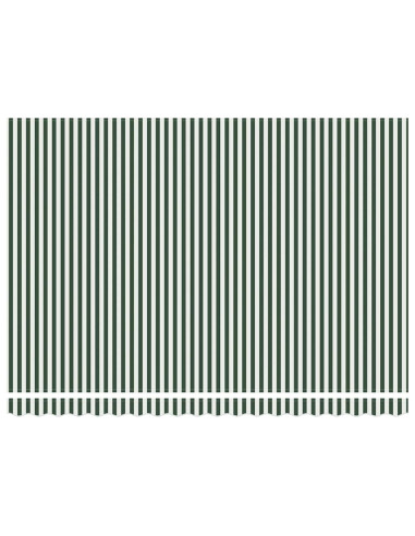 Telo di ricambio per tenda da sole Verde e Bianco 430 x 345 cm
