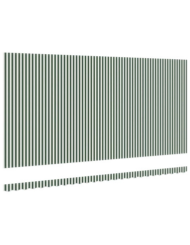 Telo di ricambio per tenda da sole Verde e Bianco 580 x 295 cm
