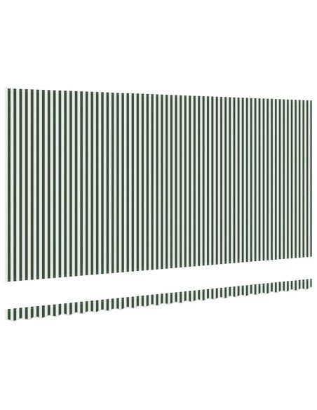 Telo di ricambio per tenda da sole Verde e Bianco 580 x 295 cm
