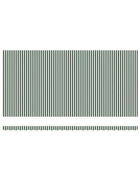 Telo di ricambio per tenda da sole Verde e Bianco 580 x 295 cm