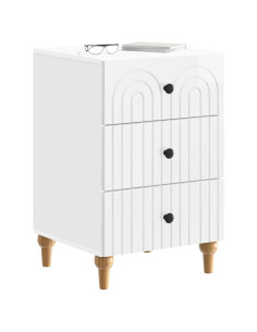 Armadio da Notte con cassetto Bianco Lucido 43x 41 x 66,5 cm 2