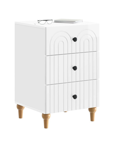Armadio da Notte con cassetto Bianco Lucido 43x 41 x 66,5 cm