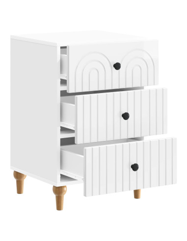 Armadio da Notte con cassetto Bianco Lucido 43x 41 x 66,5 cm