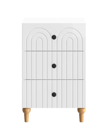 Armadio da Notte con cassetto Bianco Lucido 43x 41 x 66,5 cm
