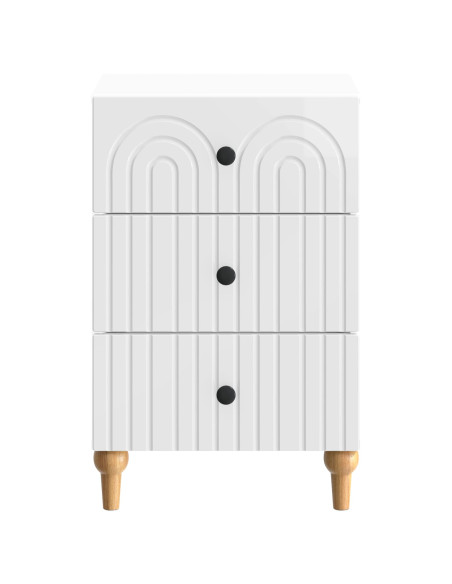 Armadio da Notte con cassetto Bianco Lucido 43x 41 x 66,5 cm
