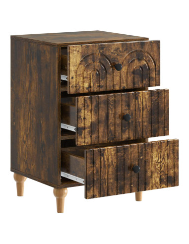 Armadio da Notte con cassetto Rovere Fumo 43x 41 x 66,5 cm