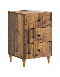 Armadio da Notte con cassetto Legno antico 43x 41 x 66,5 cm 2