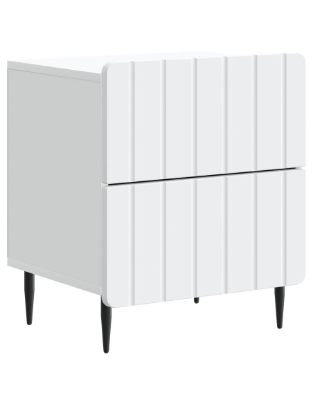 Armadio da Notte con cassetto 2 pcs Bianco 43 x 34,5 x 49,5 cm