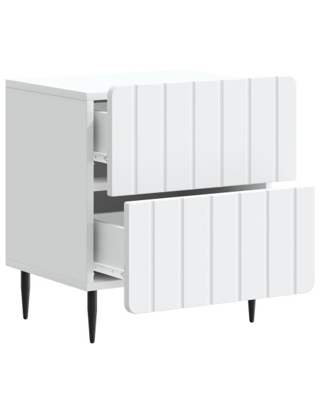 Armadio da Notte con cassetto 2 pcs Bianco 43 x 34,5 x 49,5 cm
