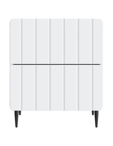 Armadio da Notte con cassetto 2 pcs Bianco 43 x 34,5 x 49,5 cm
