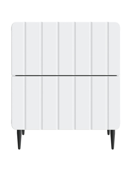 Armadio da Notte con cassetto 2 pcs Bianco 43 x 34,5 x 49,5 cm