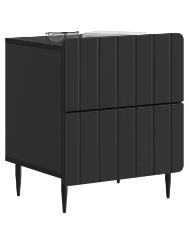 Armadio da Notte Nero 43 x 34,5 x 49,5 cm Legno ingegnerizzato