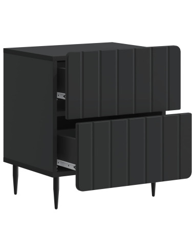 Armadio da Notte Nero 43 x 34,5 x 49,5 cm Legno ingegnerizzato