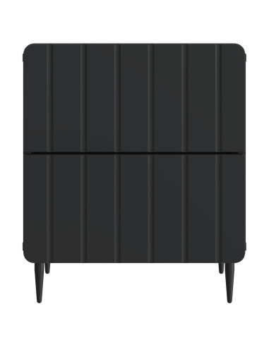 Armadio da Notte Nero 43 x 34,5 x 49,5 cm Legno ingegnerizzato