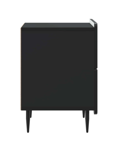 Armadio da Notte Nero 43 x 34,5 x 49,5 cm Legno ingegnerizzato
