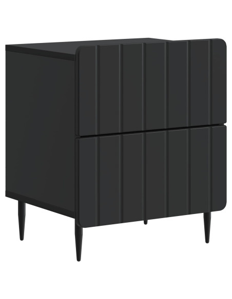 Armadio da Notte con cassetto 2 pcs Nero 43 x 34,5 x 49,5 cm