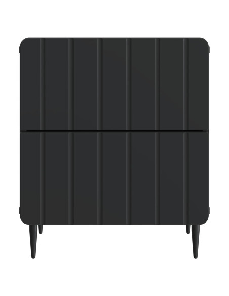 Armadio da Notte con cassetto 2 pcs Nero 43 x 34,5 x 49,5 cm