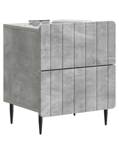 Armadio da Notte Grigio Cemento 43 x 34,5 x 49,5 cm