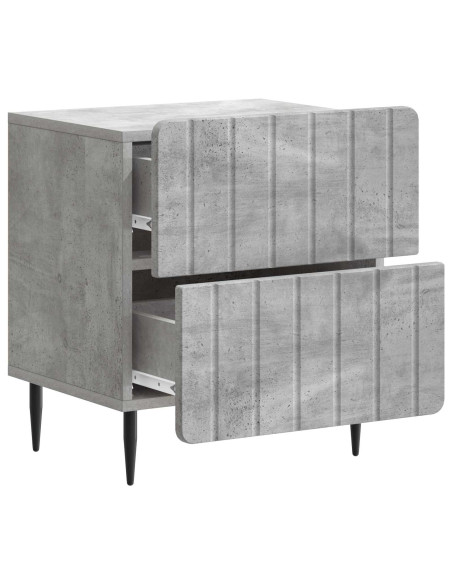 Armadio da Notte Grigio Cemento 43 x 34,5 x 49,5 cm