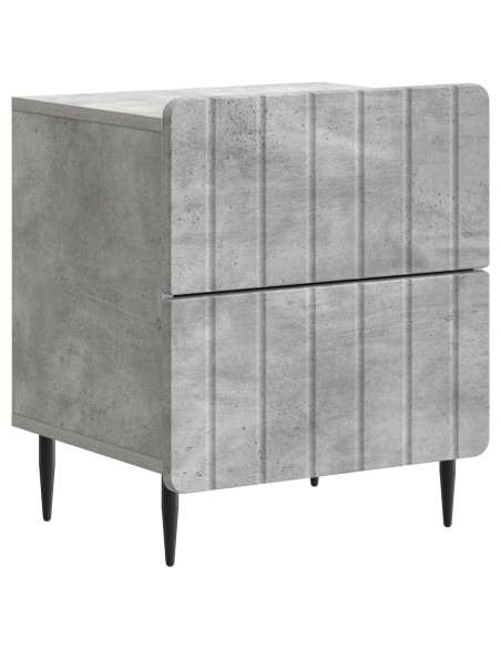 Armadio da Notte 2 pcs Grigio Cemento 43 x 34,5 x 49,5 cm