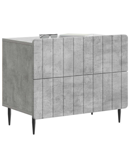 Armadio da Notte Grigio Cemento 62 x 34,5 x 49,5 cm