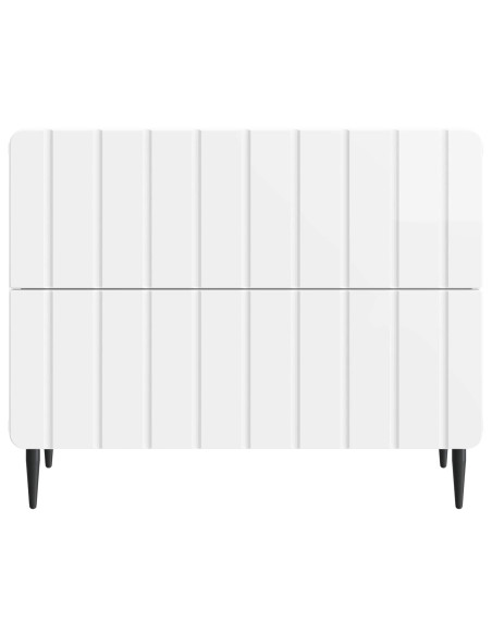 Armadio da Notte con cassetto Bianco Lucido 62 x 34,5 x 49,5 cm