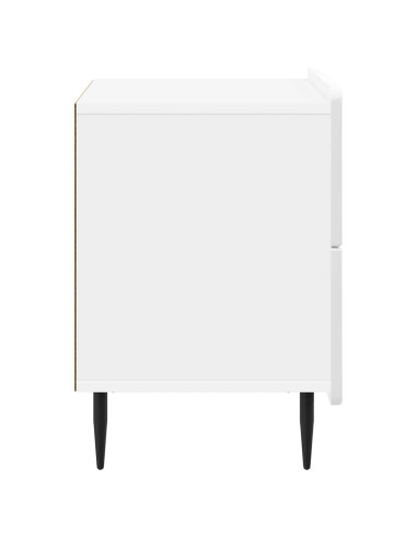 Armadio da Notte con cassetto Bianco Lucido 62 x 34,5 x 49,5 cm