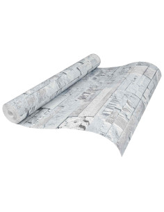 Carta da Parati 3D Pietra Grigio Chiaro 10 x 0,53 m