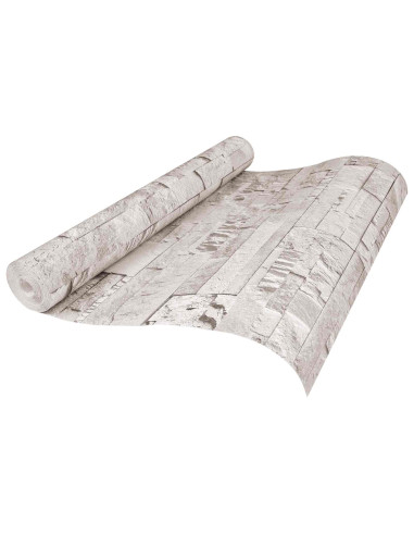 Carta da Parati 3D Pietra Crema 10 x 0,53 m Tessuto Non Tessuto