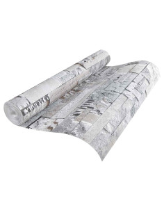 Carta da Parati 3D Pietra Grigio 10 x 0,53 m