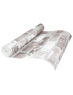 Carta da parati Solida 3D Rigato Mattone 10 x 0,53 m