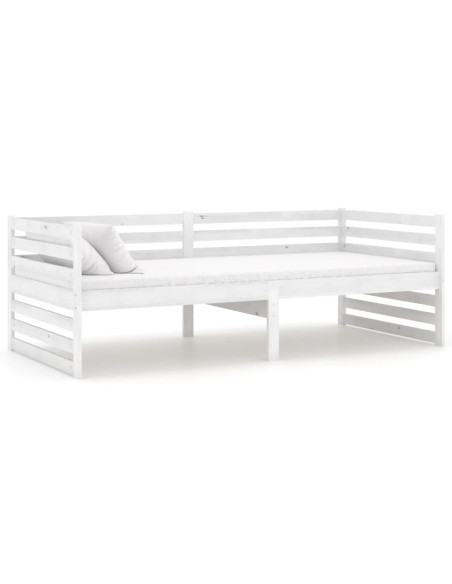 Dormeuse Bianca in Legno Massello di Pino 90x200 cm