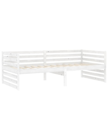 Dormeuse Bianca in Legno Massello di Pino 90x200 cm