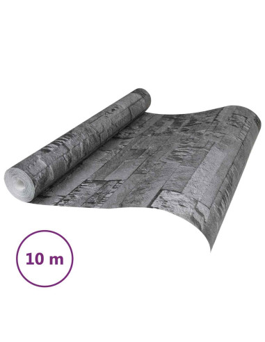 Carta da Parati 3D Pietra Nero 10 x 0,53 m Tessuto Non Tessuto