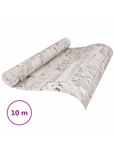 Carta da Parati 3D Pietra Crema 10 x 0,53 m Tessuto Non Tessuto