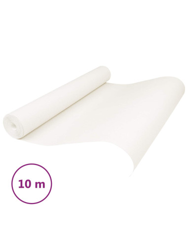 Carta da parati Solida 3D Rigato Bianco Crema 10 x 0,53 m