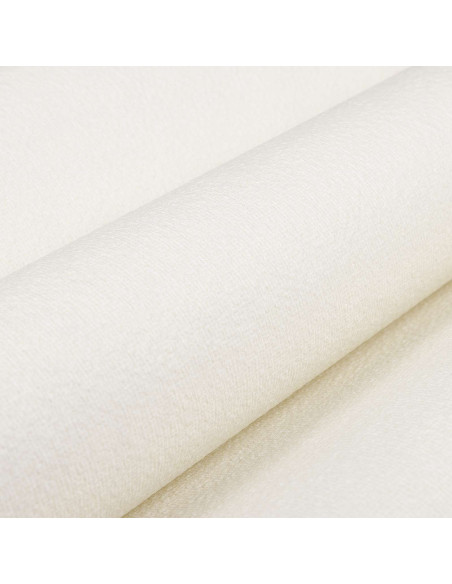 Carta da parati Solida 3D Rigato Bianco Crema 10 x 0,53 m
