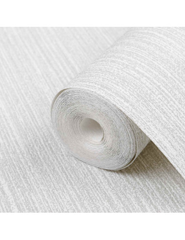 Carta da parati Solida 3D Rigato Grigio Chiaro 10 x 0,53 m