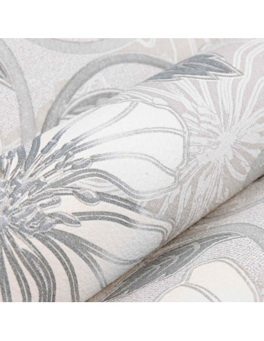 Carta da parati Solida 3D Fiore 10 x 0,53 m Tessuto Non Tessuto