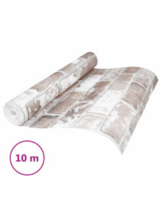 Carta da parati Solida 3D Rigato Mattone 10 x 0,53 m 2